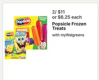 Walgreens Popsicle Frozen Treats offer