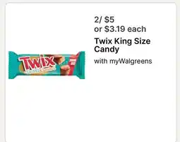 Walgreens Twix King Size Candy offer