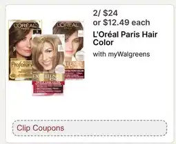 Walgreens L'Oréal Paris Hair Color offer