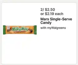 Walgreens Mars Single-Serve Candy offer