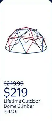 Walmart Lifetime Kid's Outdoor 5 ft. H x 10 ft. W Dome Climber, Red and Blue (101301) offer