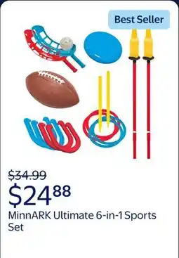 Walmart Ultimate 6-in-1 Sports Set, Multi-Game Pack, Outdoor Play, for All Ages, by MinnARK offer