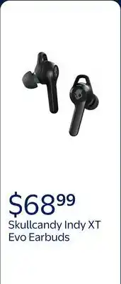 Walmart Skullcandy Indy XT Evo True Wireless Inner Ear Earbuds, Black offer
