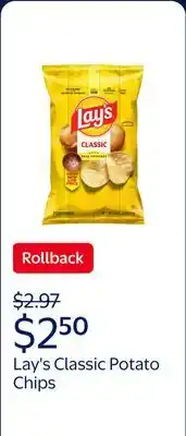 Walmart Lay's Classic Potato Chips offer