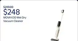 Walmart MOVA K30 Wet Dry Vacuum Cleaner with 180° Lie-Flat Reach and 140°F Hot Air Drying offer