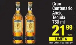 Super King Markets Gran Centenario Añejo Tequila offer