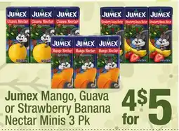 Super King Markets Jumex Mango, Guava or Strawberry Banana Nectar Minis offer