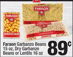 Super King Markets Faraon Garbanzo Beans 15 oz, Dry Garbanzo Beans or Lentils 16 oz offer