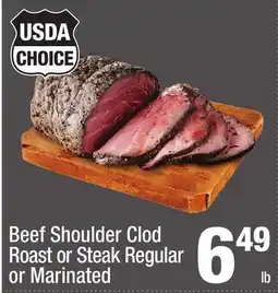 Super King Markets Beef Shoulder Clod Roast or Steak Regular or Marinated offer