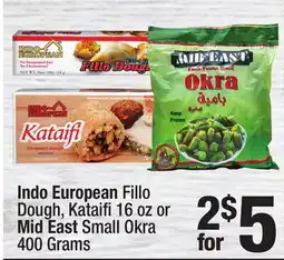 Super King Markets Indo European Fillo Dough, Kataifi 16 oz or Mid East Small Okra 400 Grams offer