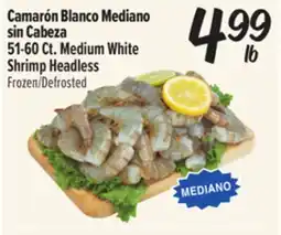 El Super Fresh 51-60 Ct. Medium White Shrimp Headless offer