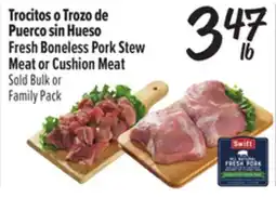 El Super Fresh Fresh Boneless Pork Stew Meat or Cushion Meat offer