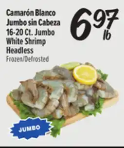 El Super Fresh 16-20Ct. Jumbo White Shrimp Headless offer