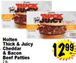 Superior Grocers Holten Thick & Juicy Cheddar & Bacon Beef Patties offer