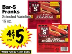 Superior Grocers Bar-S Franks offer