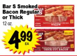 Superior Grocers Bar S Smoked Bacon Regular Thick or Thick offer