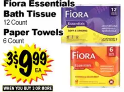 Superior Grocers Fiora Essentials Bath Tissue, 12 Count Paper Towels, 6 Count offer
