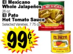 Superior Grocers El Mexicano Whole Jalapeños 26 oz., El Pato Hot Tomato Sauce, 7.75 oz offer