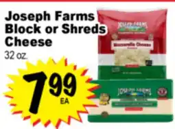 Superior Grocers Joseph Farms Block or Shreds Cheese offer
