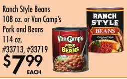 Smart & Final Ranch Style Beans or Van Camp's Pork and Beans offer
