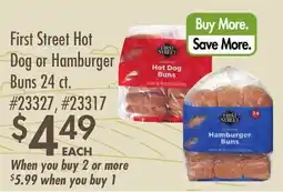 Smart & Final First Street Hot Dog or Hamburger Buns offer