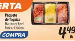 El Super Marinated Beef, Pork or Chicken offer
