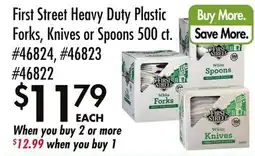 Smart & Final First Street Heavy Duty Plastic Forks, Knives or Spoons offer