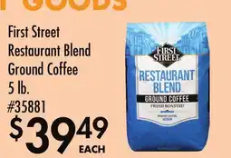 Smart & Final First Street Restaurant Blend Ground Coffee offer