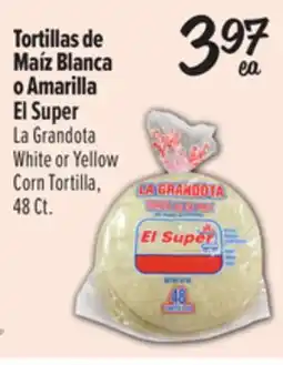 El Super La Grandota White or Yellow Corn Tortilla offer