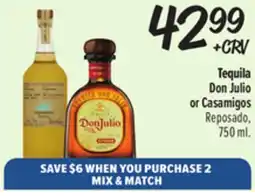 El Super Tequila Don Julio or Casamigos Reposado offer