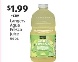 Aldi Langers Agua Fresca Juice offer