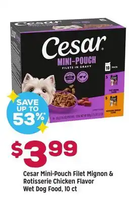 Grocery Outlet Cesar Mini-Pouch Filet Mignon & Rotisserie Chicken Flavor Wet Dog Food offer