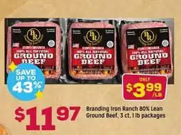Grocery Outlet Branding Iron Ranch 80% Lean Ground Beef offer