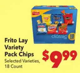 Vallarta Supermarkets Frito Lay Variety Pack Chips offer