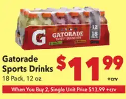 Vallarta Supermarkets Gatorade Sports Drinks offer
