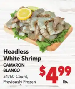 Vallarta Supermarkets Headless White Shrimp | CAMARON BLANCO offer