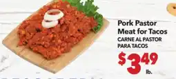 Vallarta Supermarkets Pork Pastor Meat for Tacos/CARNE AL PASTOR PARA TACOS offer