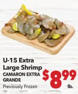 Vallarta Supermarkets U-15 Extra Large Shrimp | CAMARON EXTRA GRANDE offer