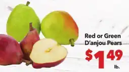 Vallarta Supermarkets Red or Green D'anjou Pears offer