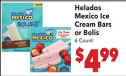 Vallarta Supermarkets Helados Mexico Ice Cream Bars or Bolis offer