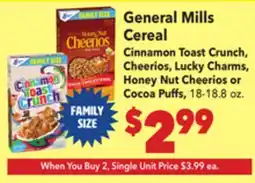 Vallarta Supermarkets General Mills Cereal offer