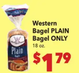 Vallarta Supermarkets Western Bagel PLAIN Bagel ONLY offer