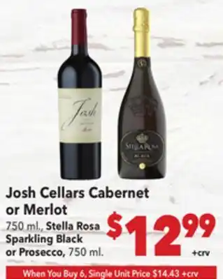 Vallarta Supermarkets Josh Cellars Cabernet or Merlot offer