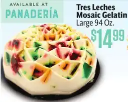 Vallarta Supermarkets Tres Leches Mosaic Gelatin offer
