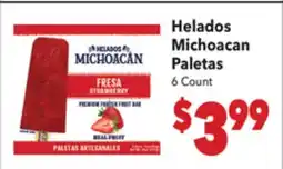 Vallarta Supermarkets Helados Michoacan Paletas offer