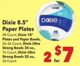 Vallarta Supermarkets Dixie 8.5 Paper Plates offer