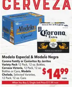 Vallarta Supermarkets Modelo Especial & Modelo Negra offer