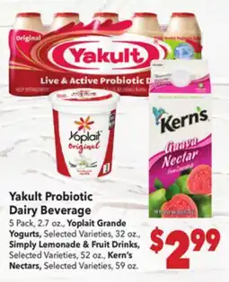 Vallarta Supermarkets Yakult Probiotic Dairy Beverage offer