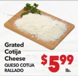 Vallarta Supermarkets Grated Cotija Cheese | QUESO COTIJA RALLADO offer