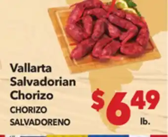 Vallarta Supermarkets Vallarta Salvadorian Chorizo / CHORIZO SALVADORENO offer